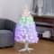 4ft. Fiber Optic Multicolor LED Lights White Pine Artificial Christmas Tree